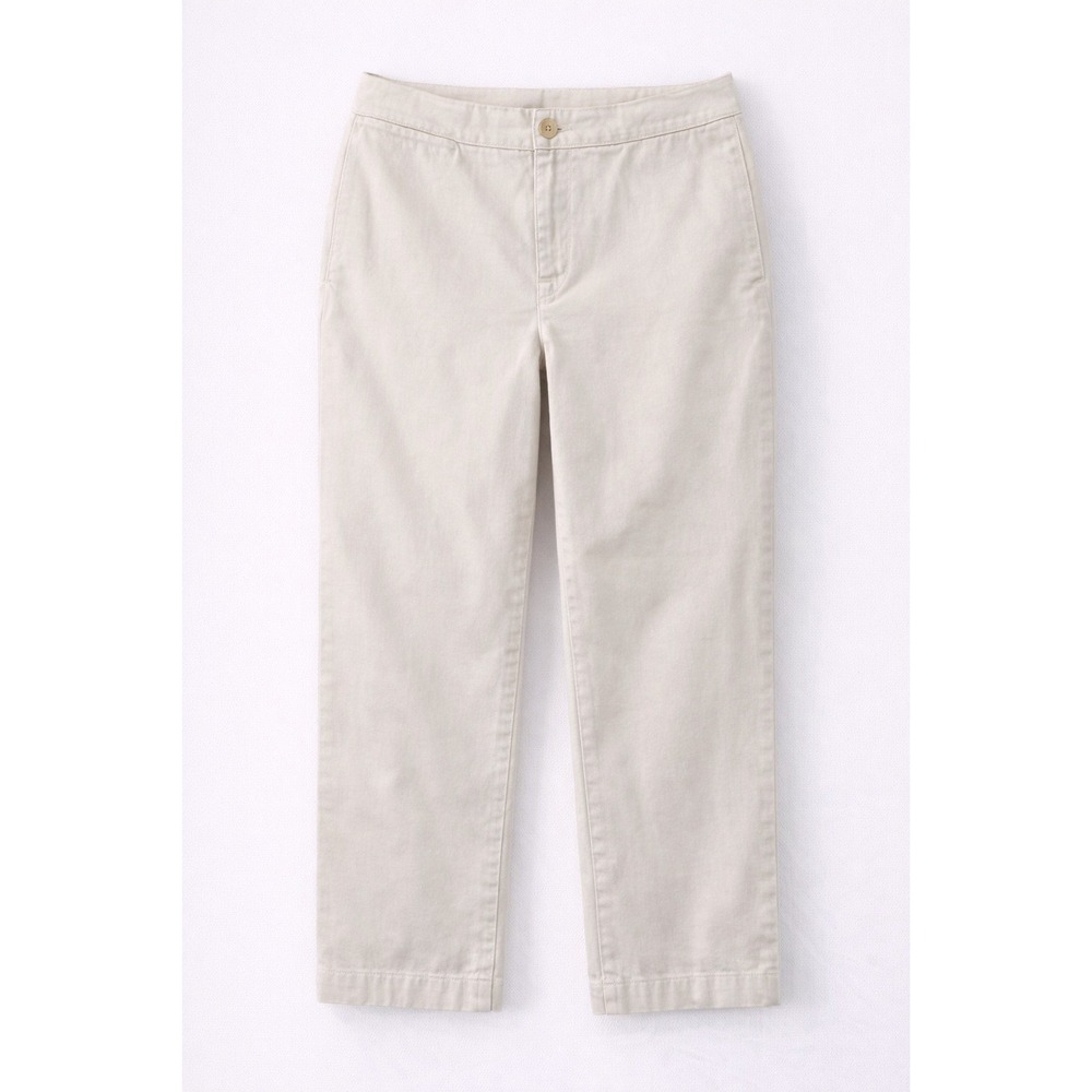GAP Factory Low Rise White Pants Womens‎ 8A Beige Straight Leg Cotton